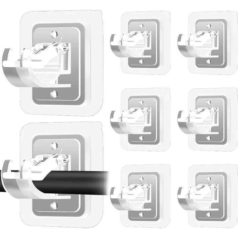 Skanto | Nail-Free Adjustable Curtain Rod Brackets Holder – Drill-Free & Wall-Safe