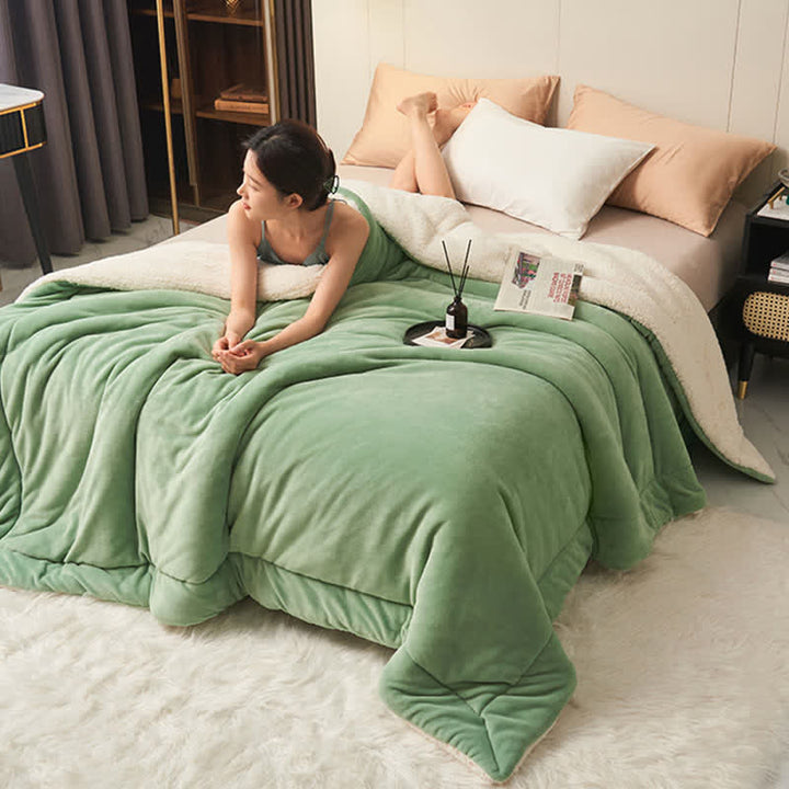 Double-Sided Velvet Cube Rug – Thick & Soft