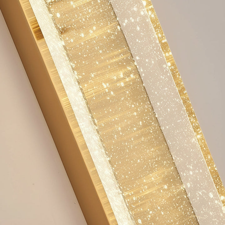 Modern Crystal Bubble LED Wall Sconce – Luxury 3-Color Dimmable Strip Lamp (Black/Gold) | Kalsten