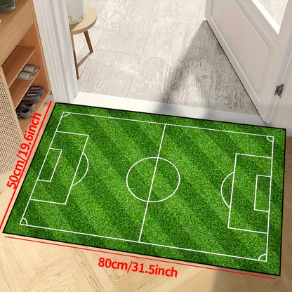 BowLift | SoccerPlay | Non-Slip Washable Rug for Living Room & Bedroom