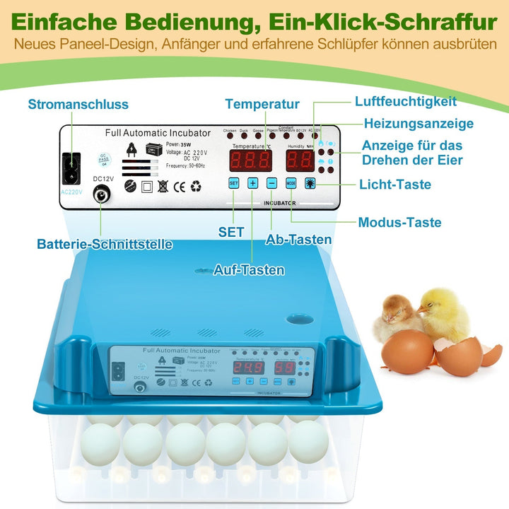 Brutautomat Fully Automatic Incubator for Chickens 36 Eggs | Kalsten