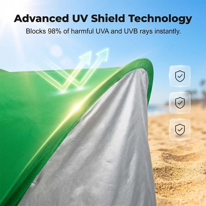 SunSail Breeze Pop-Up Beach Tent 98% UV Protection | Kalsten