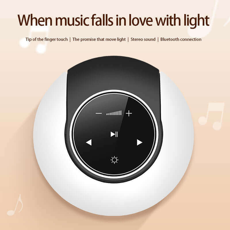 Creative Bluetooth Subwoofer Stereo Speaker LED Desk Lamp Stepless Dimming Folding Touch Atmosphere Night Light | Kalsten