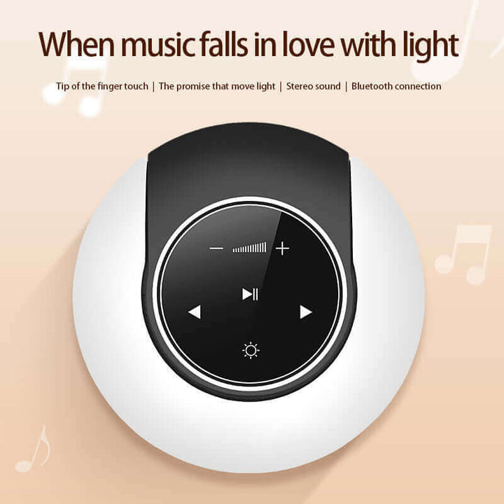 Creative Bluetooth Subwoofer Stereo Speaker LED Desk Lamp Stepless Dimming Folding Touch Atmosphere Night Light | Kalsten