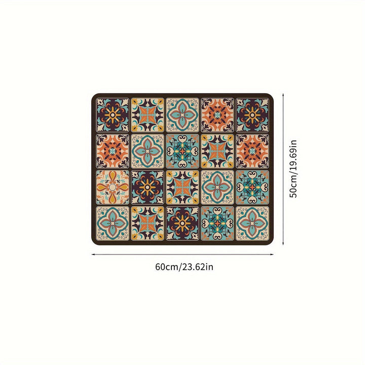 Washing Machine Cover Mat Retro Mosaic | Kalsten