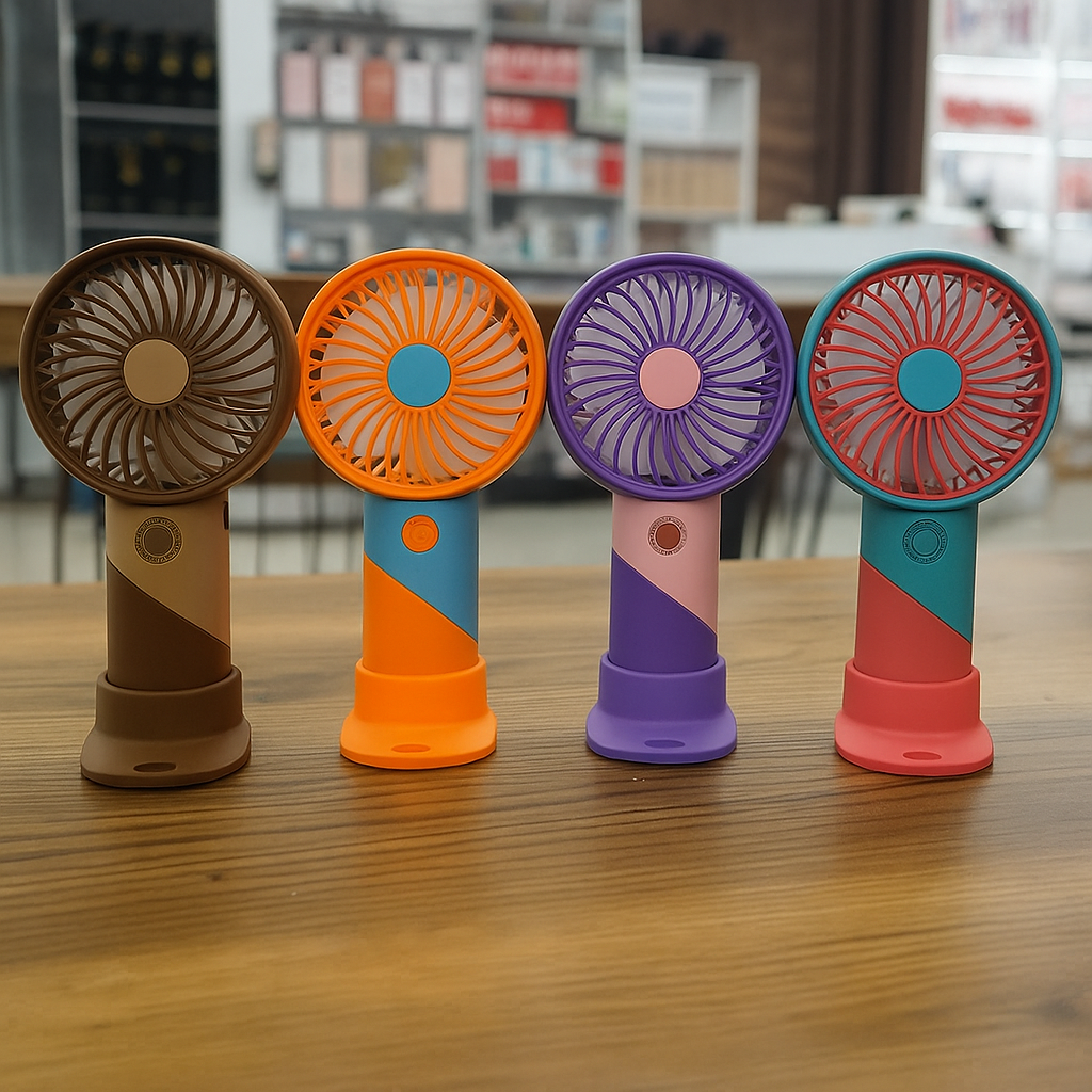 ColorTwist™ Mini Fan – 3-Speed Rechargeable Handheld Fan | Kalsten