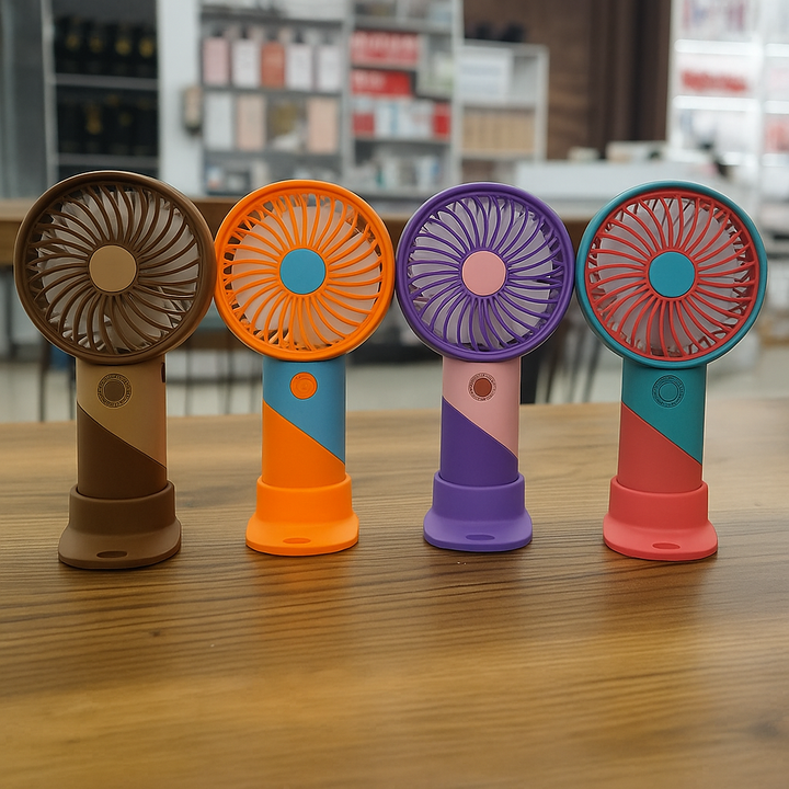 ColorTwist™ Mini Fan – 3-Speed Rechargeable Handheld Fan | Kalsten