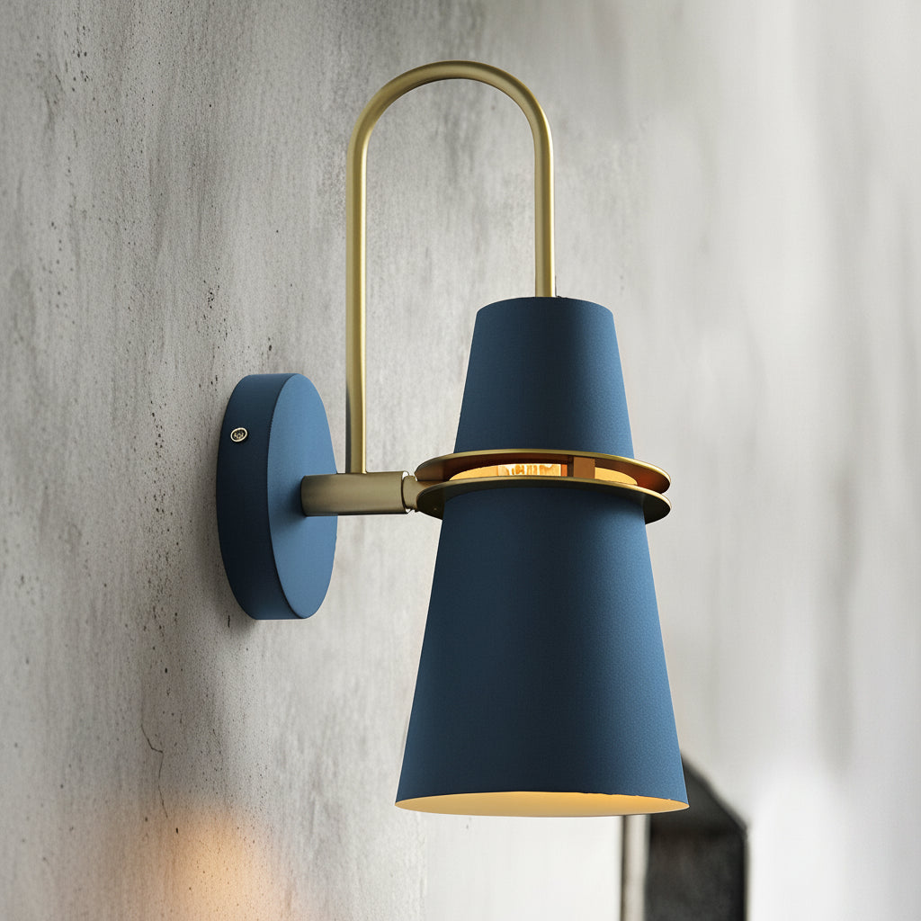 Modern Nordic Creative Iron Wall Sconce – Minimalist Matte Metal Wall Lamp (E26/E27) | Kalsten
