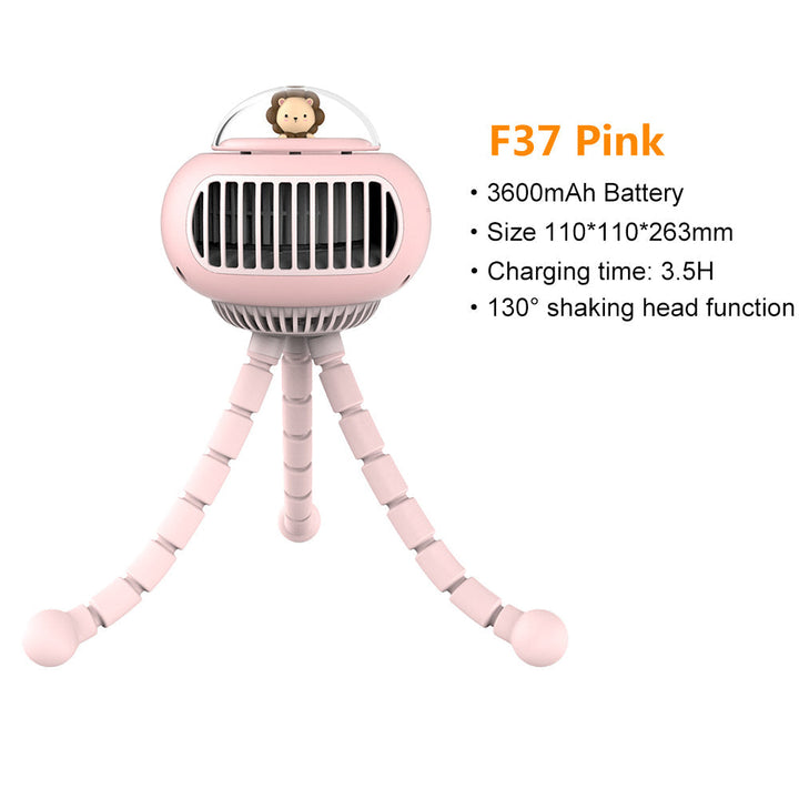 Lovely Cartoon Portable Safe Stroller Fan | Kalsten