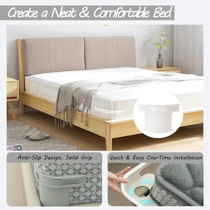 Kalsten | 4-piece bed sheet holder set – secure hold for all mattress sizes
