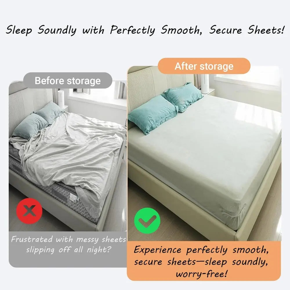 Kalsten | 4-piece bed sheet holder set – secure hold for all mattress sizes