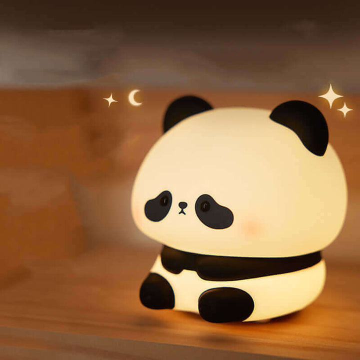 Panda Night Lights For Kids Cute Animal Silicone Timing Rechargeable Lamp Cartoon Panda Bedroom Decoration Kids Boys Girls Gift | Kalsten