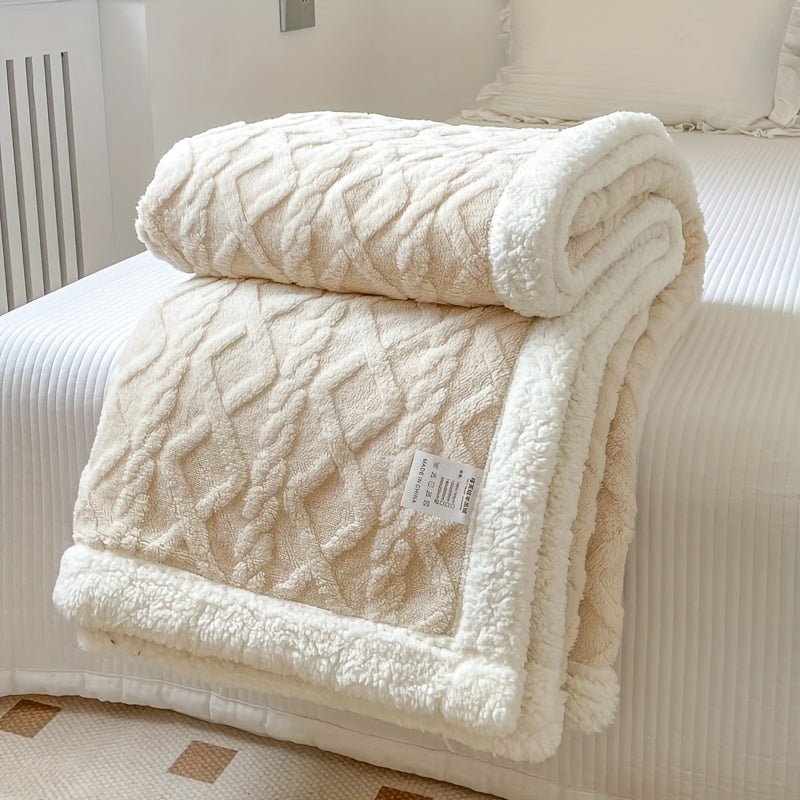 Stylish Reversible Fleece Blanket for Ultimate Comfort and Warmth Kalsten