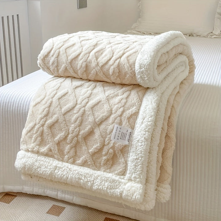 Stylish Reversible Fleece Blanket for Ultimate Comfort and Warmth Kalsten