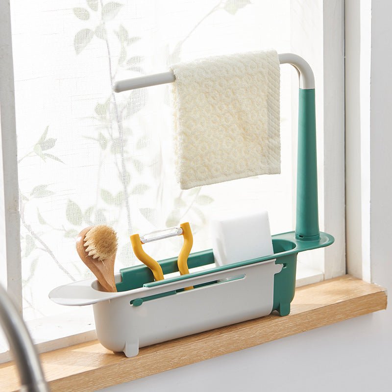 Sink organizer with towel holder | Kalsten