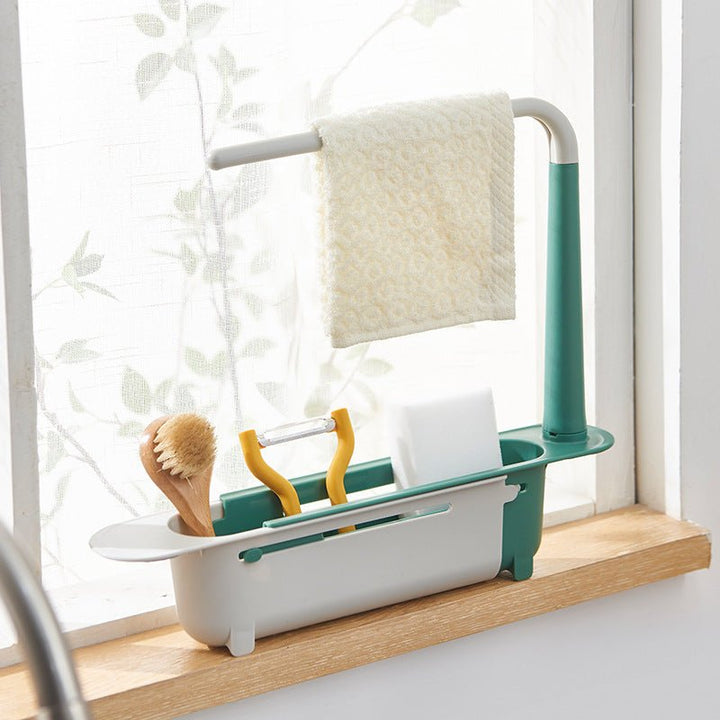 Sink organizer with towel holder | Kalsten