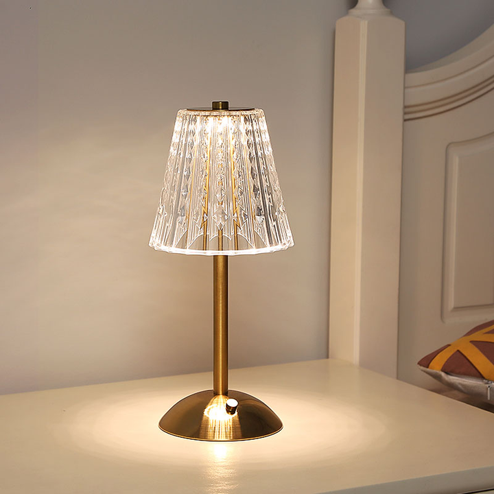 Vintage Crystal LED Table Lamp with Adjustable Brightness | Kalsten
