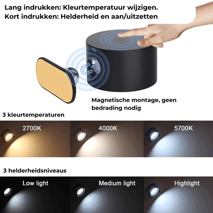 Wireless 360° Rechargeable Wall Lamp