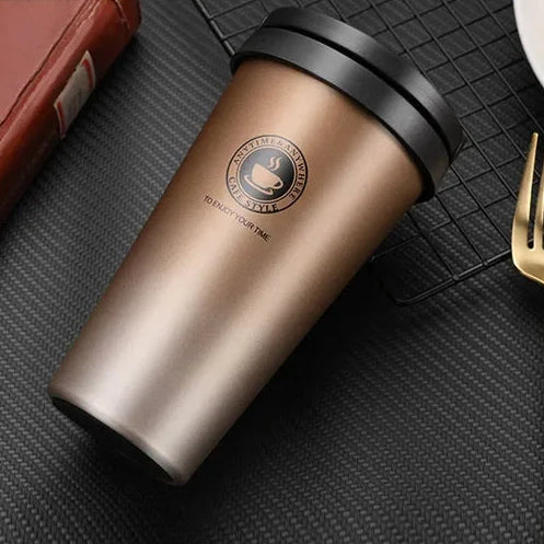 WarmCold Insulation Mug – Stainless Steel Travel Mug 500 ml with Sliding Lid | Kalsten