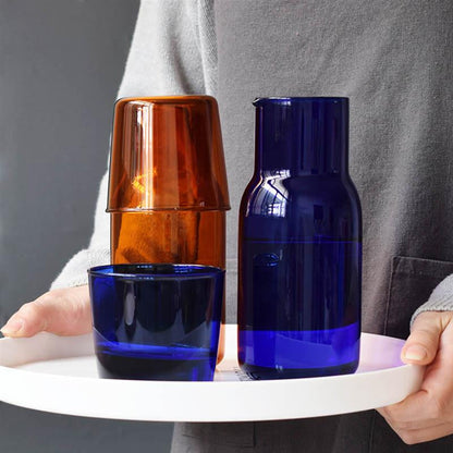 Glass Carafe & Cup Set – 500ml Borosilicate Water Set | Karnz