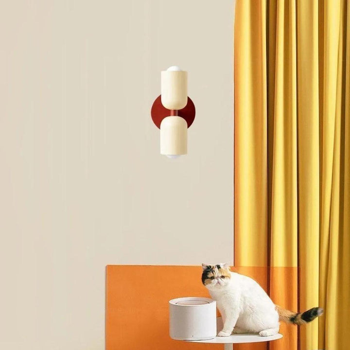 Modern Double-Shade Glass Wall Lamp