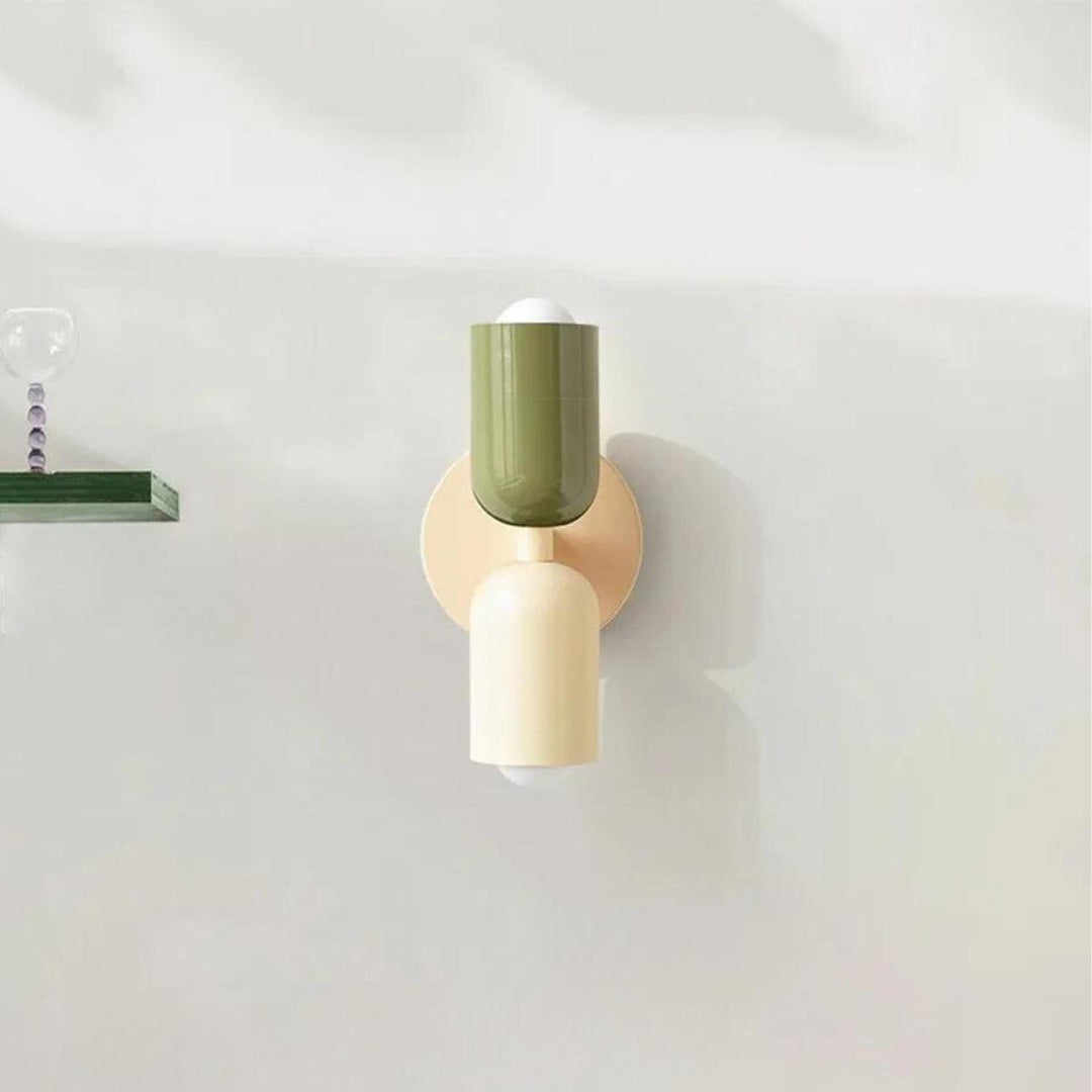 Modern Double-Shade Glass Wall Lamp