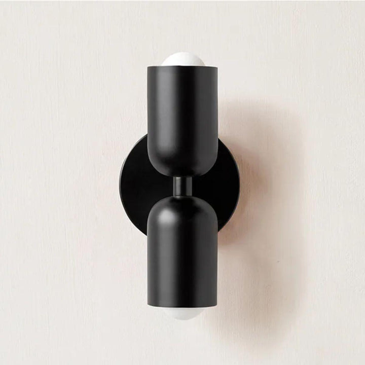 Modern Double-Shade Glass Wall Lamp