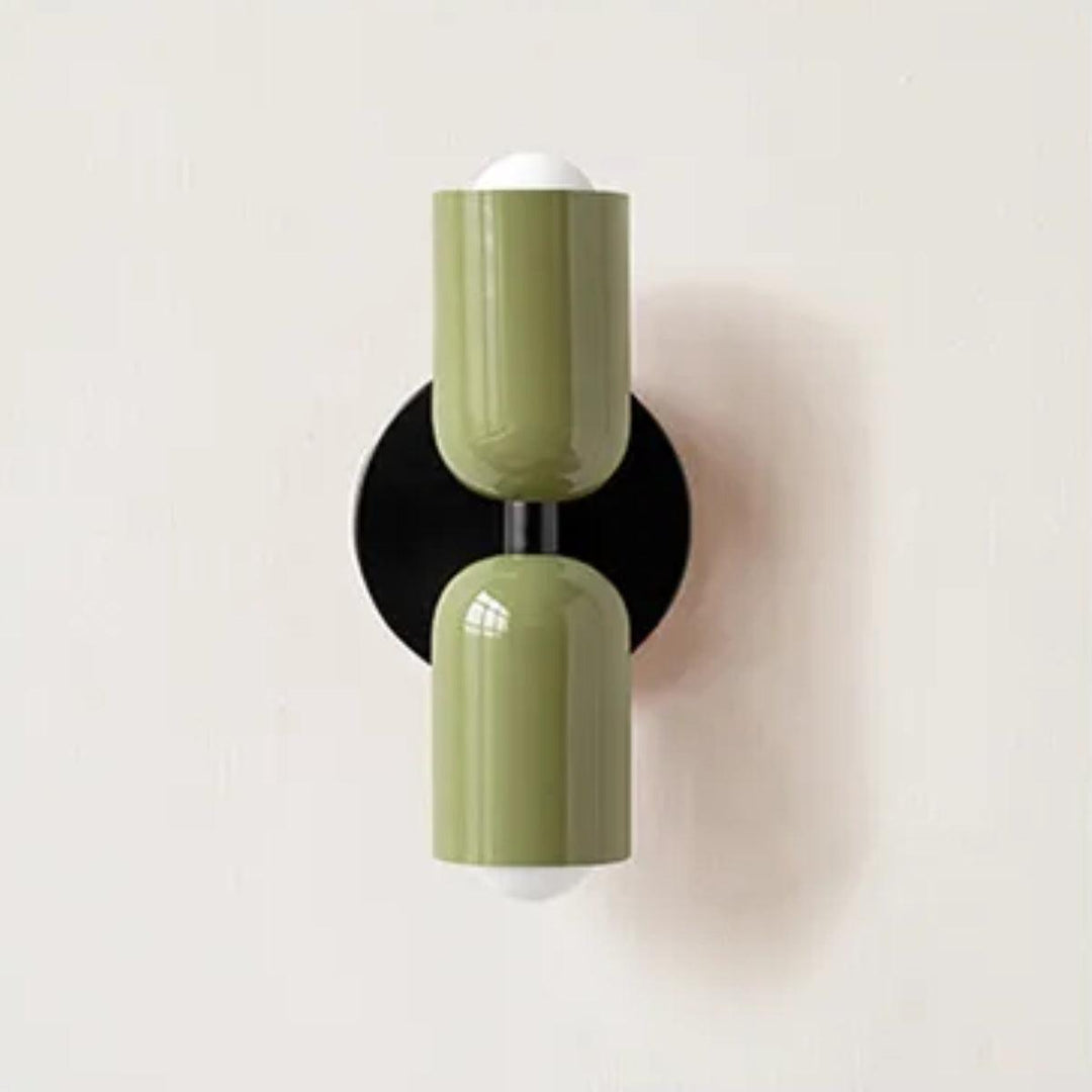 Modern Glass Double Shade Wall Lamp