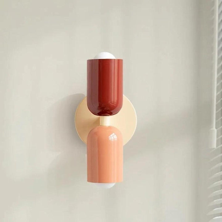 Modern Glass Double Shade Wall Lamp