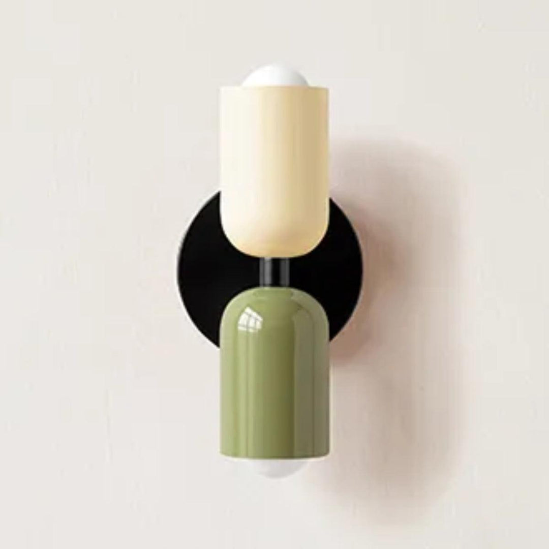 Modern Double-Shade Glass Wall Lamp