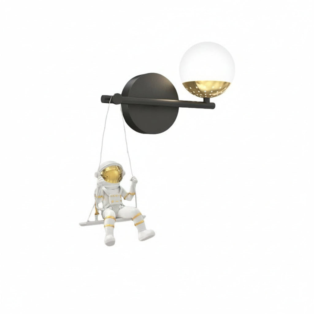 LED Wall Sconce Light – Modern Astronaut Swing Resin Acrylic (32x22cm / 12.6x8.7in) | Kalsten