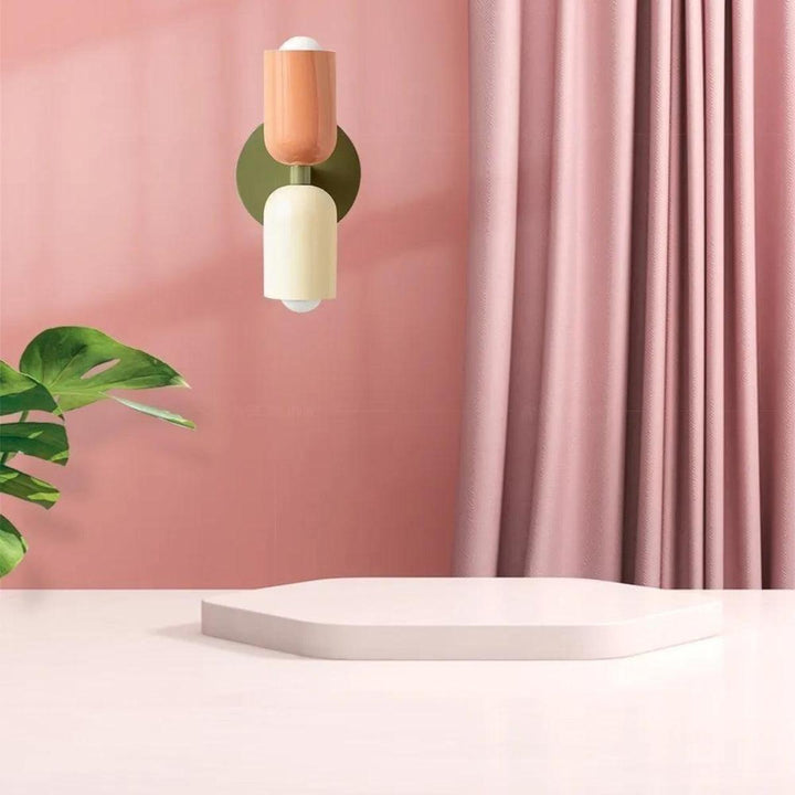 Modern Glass Double Shade Wall Lamp