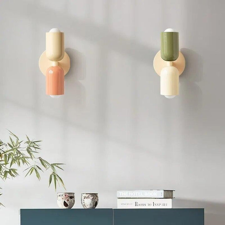 Modern Glass Double Shade Wall Lamp