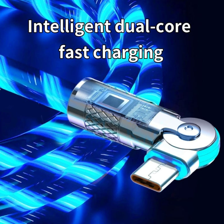 Kalsten | Magnetic Charging Cable | 540° Rotating Connector | Fast Charge with LED Glow