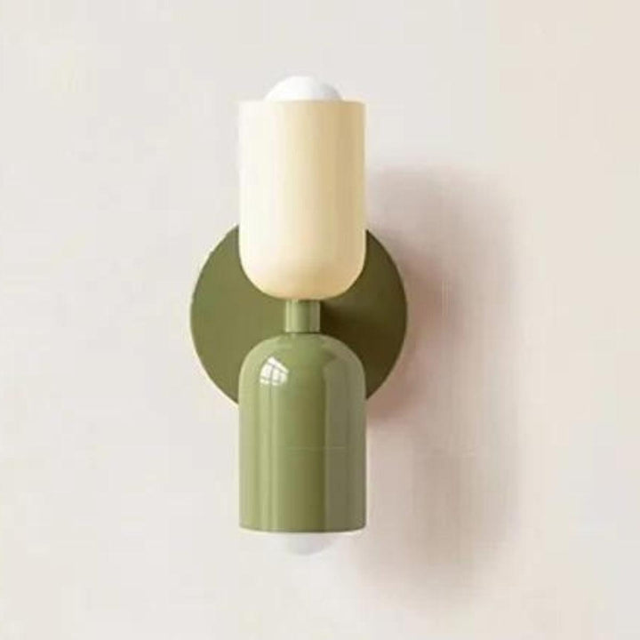 Modern Double-Shade Glass Wall Lamp