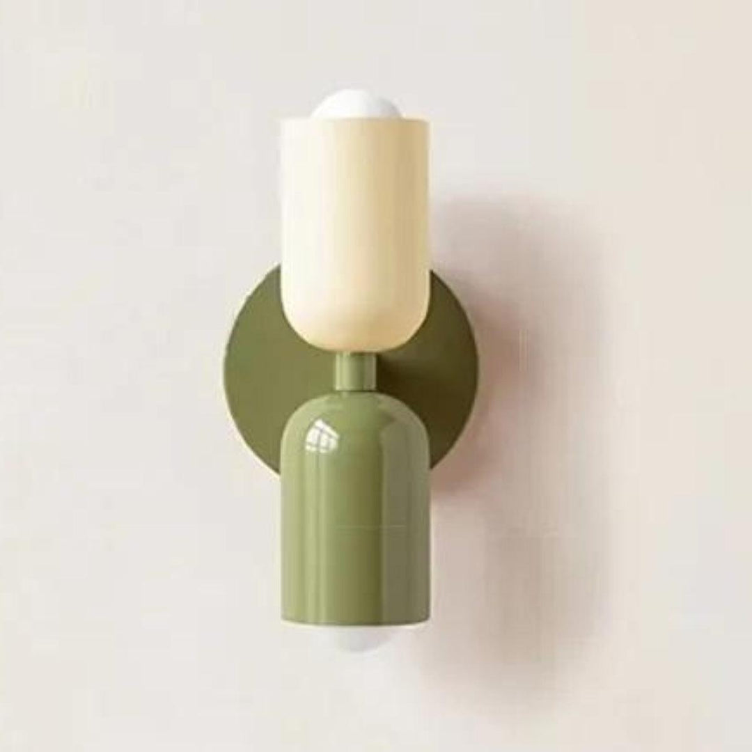 Modern Glass Double Shade Wall Lamp