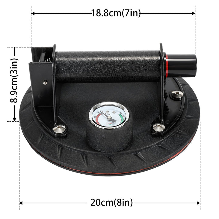 Suction cup holder with pressure display 1 piece max.100KG | Kalsten