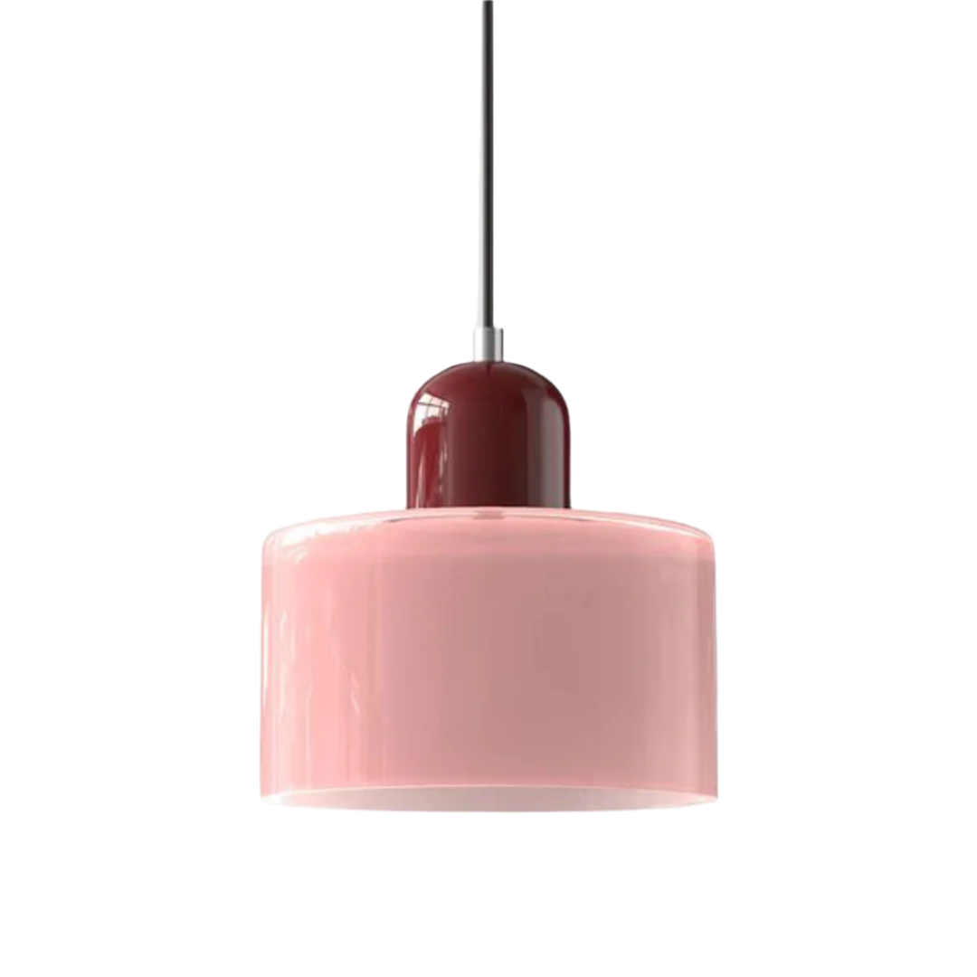 Glass pendant light – Elegant cylindrical pendant light for cozy living spaces | Kalsten
