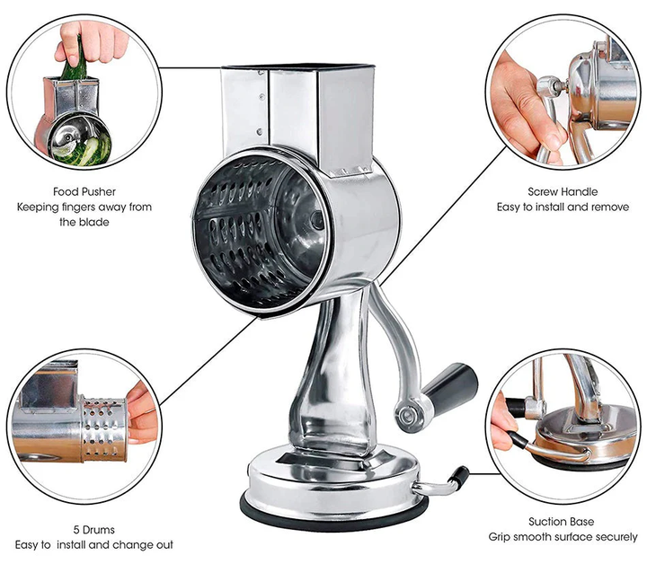 Kalsten | Multi-Functional Kitchen Rotary Food Grater Slicer
