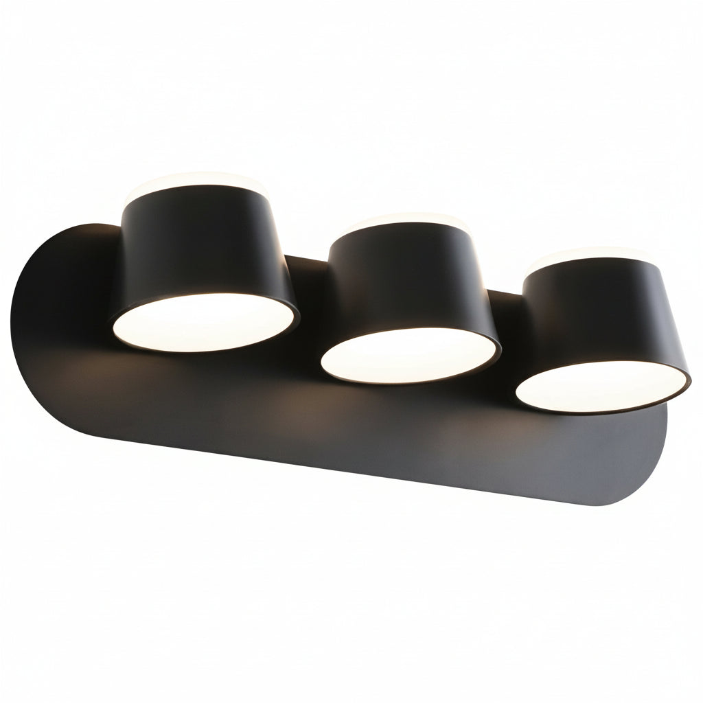 LED Wall Sconce – Adjustable Up Down Light Black Aluminum (13cm / 5in) | Kalsten