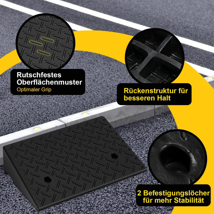 2 Piece Curb Ramp Rubber Access Ramp 3T | Kalsten