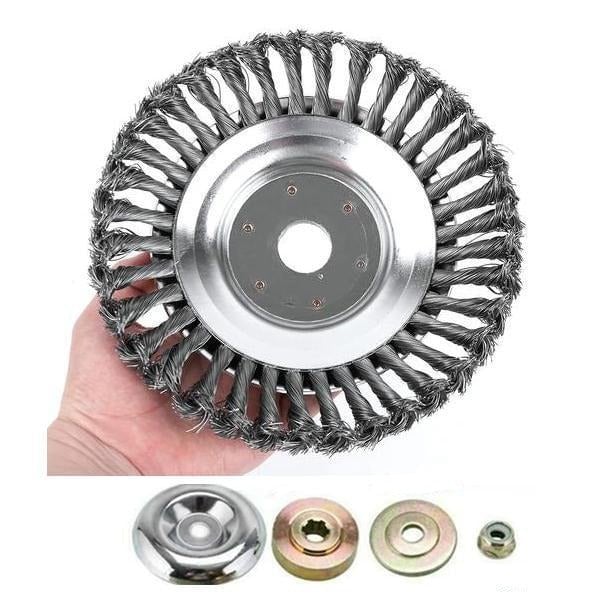 SteelTwist Weed Brush – 360° Trimmer Blade of Braided Steel (15 cm) | Kalsten