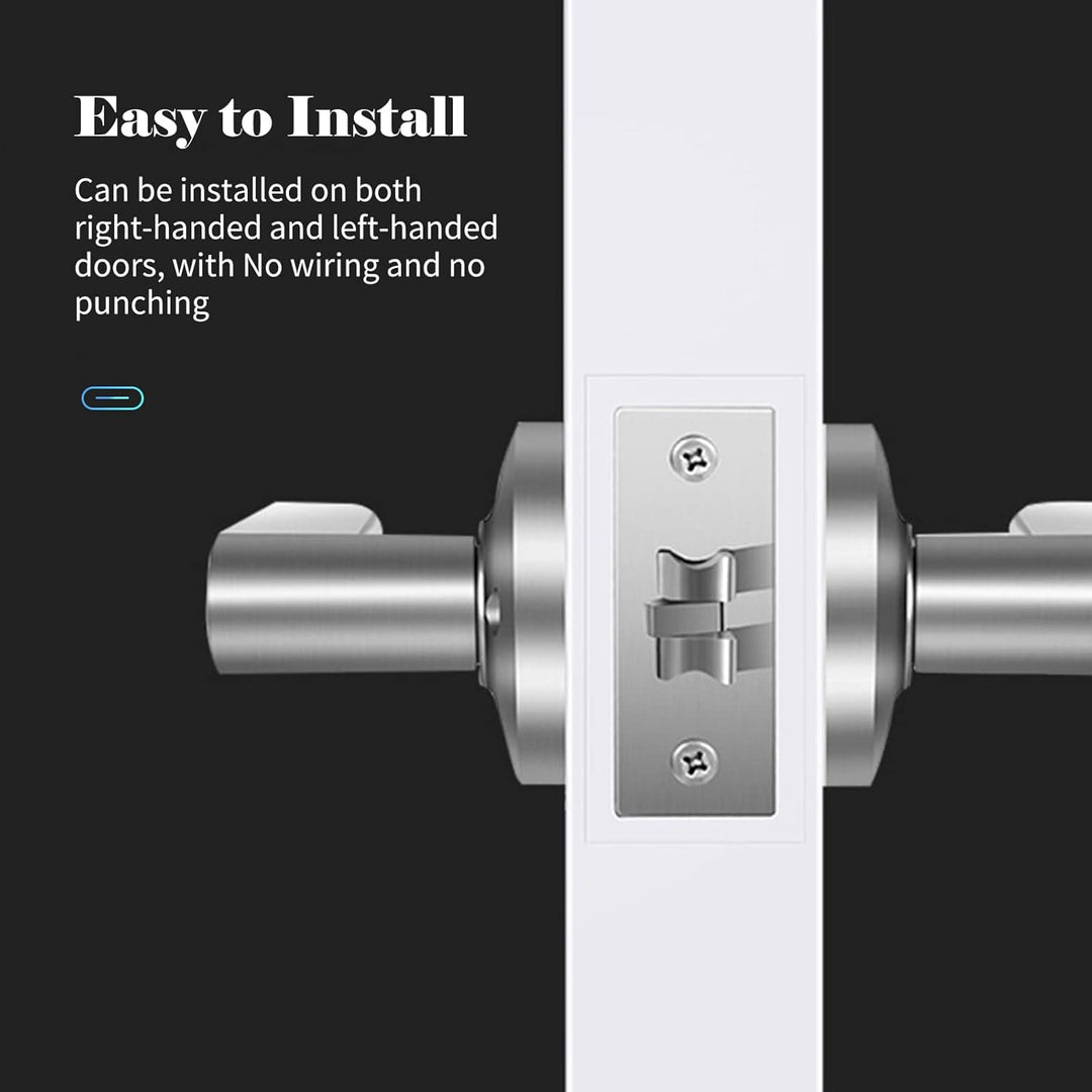 Kalsten | Smart Fingerprint Door Lever Lock with Key Access & 30 User Capacity – Nivora