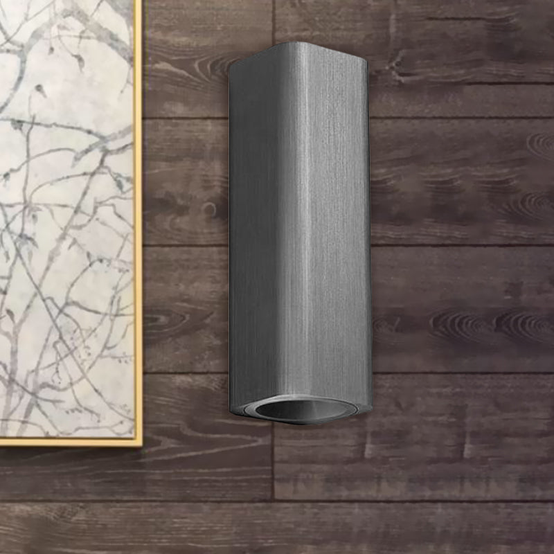 Modern Cuboid Wall Mounted Light Metal Living Room LED Up and Down Wall Sconce in Bronze/Gold/Coffee | Kalsten
