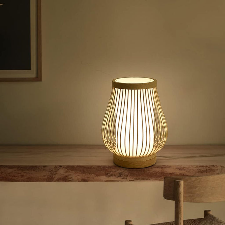 Zen-Inspired Bamboo Table Lamp for Bedroom and Living Room | Kalsten