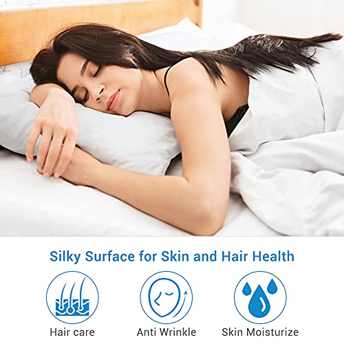 2-Pack Cooling Pillowcases – Premium Silky White Stripes,  Technology, Q-Max 0.3 | Kalsten
