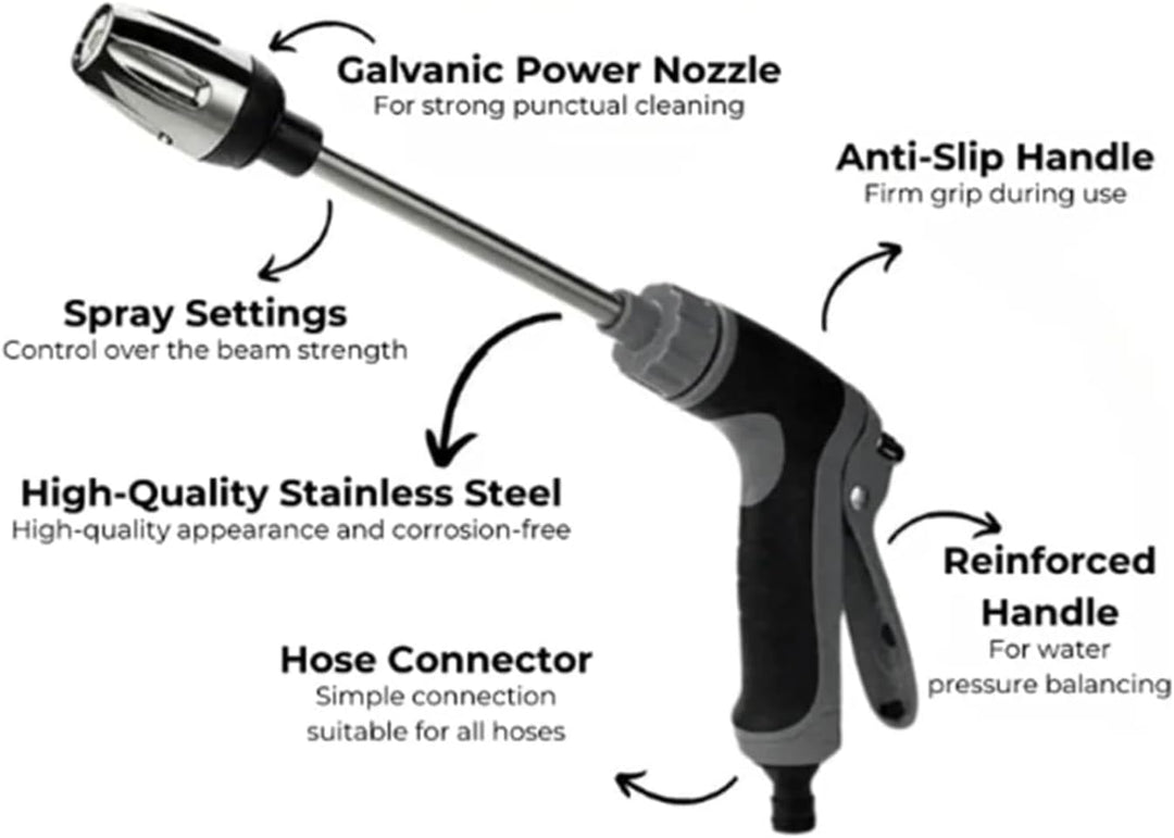 Kalsten | AquaBlitz High-Pressure Spray Gun – Universal Hose Attachment for Powerful Cleaning