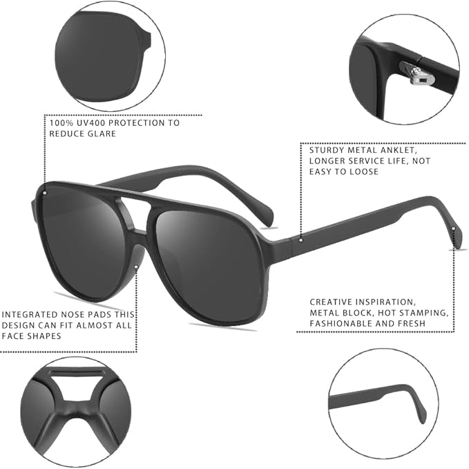 Retro Aviator Sunglasses - Indy | Kalsten