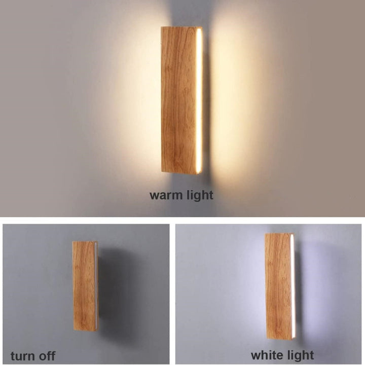 Rotatable Wooden LED Wall Lamp Kalsten