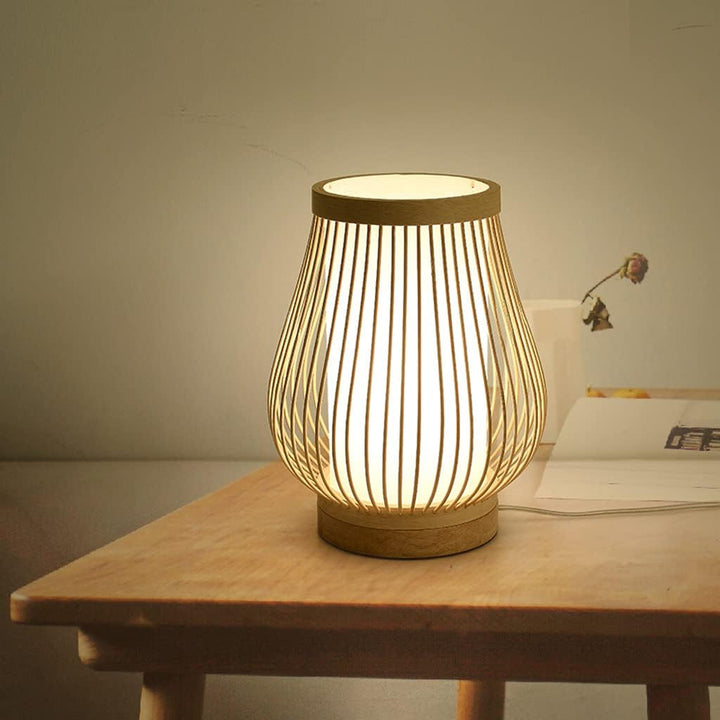 Zen-Inspired Bamboo Table Lamp for Bedroom and Living Room | Kalsten
